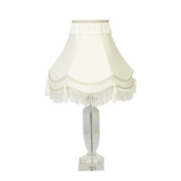 "16"" Double Scallop Cream Lampshade  Traditional Fabric Light Shade For Ceiling Or Table Lamps" - thumbnail 7