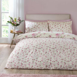 Catherine Lansfield Avebury Floral Reversible Super King Duvet Cover Set With Pillowcases Cream - thumbnail 2