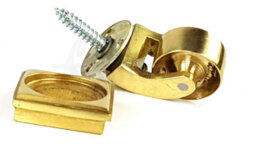 L&F 2X Brass Castor & Square25mm Screw In Castor  Furniture Beds Sofas Chairs Stools - thumbnail 4