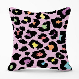 Warren Reed Designer Pink Leopard Print Outdoor Cushion 45Cm X 45Cm - thumbnail 1