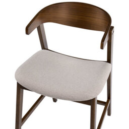 Wyld And Coco Heritage Home Retro Bar Chairs Set Of 2 Brown Beige Polyester, Rubberwood Frame, 87Cm High - thumbnail 7