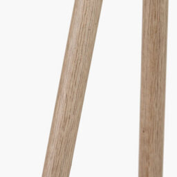 Pacific Lifestyle Silver Metal And Wood Grain Tripod Floor Lamp - thumbnail 5