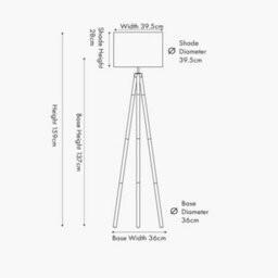 Pacific Lifestyle Silver Metal And Wood Grain Tripod Floor Lamp - thumbnail 6