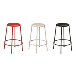 Orsina Artisan Cream Metal Round Footrest Stool - thumbnail 2