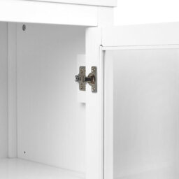 Beliani Glass Display Cabinet Lusby 75 Cm White - thumbnail 9