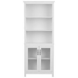 Beliani Glass Display Cabinet Lusby 75 Cm White - thumbnail 6