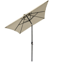 Rinse Bathrooms Outdoor Patio Garden Parasol 3X2M Sun Shade Umbrella Canopy W/crank Tilt Uv Protection Cream - thumbnail 3