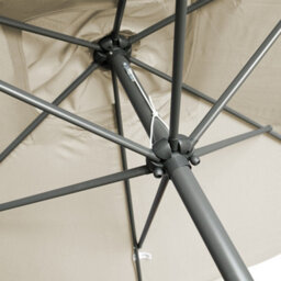 Rinse Bathrooms Outdoor Patio Garden Parasol 3X2M Sun Shade Umbrella Canopy W/crank Tilt Uv Protection Cream - thumbnail 6