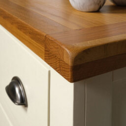 Elm Home And Garden Wide 6 Drawer Painted Cream/off White Chest Of Oak Drawers 78Cm High X 128Cm Wide X 40Cm Deep - thumbnail 4