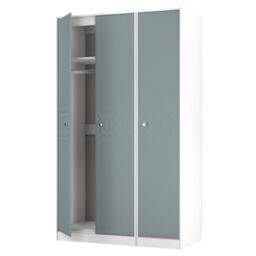 San Jose Ready Assembled Contemporary Matt Duck Egg Blue & White Tall Triple Wardrobe (H)1960mm (W)1108mm (D)530mm - thumbnail 4