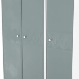 San Jose Ready Assembled Contemporary Matt Duck Egg Blue & White Tall Triple Wardrobe (H)1960mm (W)1108mm (D)530mm - thumbnail 6