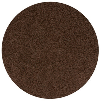 The Rugs Brown Soft Plain Design Fluffy Shaggy Rugs And Runners High Pile Living Room Kitchen Hallway 380 - image 1