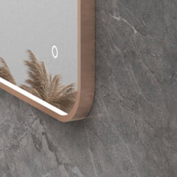 Royal Bathrooms Luxor 600 X 800mm Brushed Bronze Framed Rectangular Mirror Within Frame Led, Touch Sensor & Demister Pad - thumbnail 5