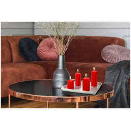 SolaDirect Set Of 4 Pillar Candles, Set Of 4 Votive Candles, Decorative Household Candles, Long Burning Time - Advent, Christmas (Gold) - thumbnail 6