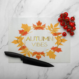 Benjamin Tate Design Autumn Vibes Glass Chopping Boarddesigner Style - thumbnail 3