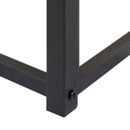 Wyld And Coco Industrial Modern Black Metal Bed Frame Eu King (5Ft3) - Headboard-Free, Solid Wood Slats, Matt Finish - thumbnail 7