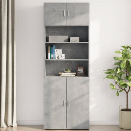 Berkfield Wall Cabinet Concrete Grey 80X42.5X40 Cm Engineered Wood - thumbnail 3