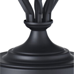 Happy Homewares Traditional Black Table Lamp Base With Twist Metal Stem Design And Inline Switch - thumbnail 3