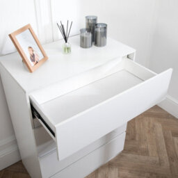Home Treats 4 Chest Of Drawer White Deep Chest Of Wooden Drawers - thumbnail 6