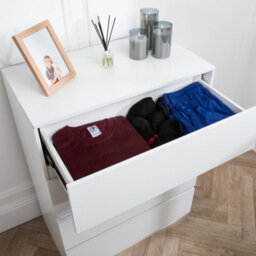 Home Treats 4 Chest Of Drawer White Deep Chest Of Wooden Drawers - thumbnail 4