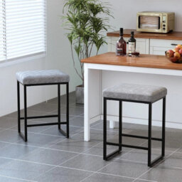 Grey Bar Stool Pu Leather Upholstered Seat 60Cm High Stool Black Metal Leg 1Pc - thumbnail 3