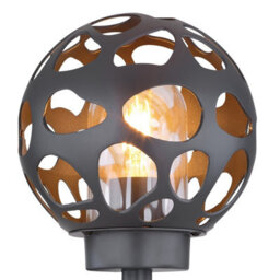Luminosa Lighting Luminosa Hilario Outdoor Globe Wall Lamp Anthracite Ip44 1X E27 - thumbnail 4