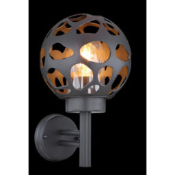 Luminosa Lighting Luminosa Hilario Outdoor Globe Wall Lamp Anthracite Ip44 1X E27 - thumbnail 5
