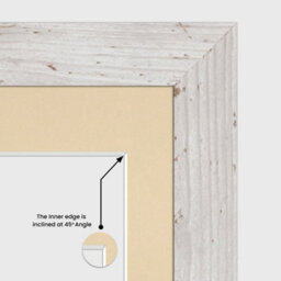 AK Frames 20X16 White Rustic Modern Multi Photo Frame With Ivory Mount - Holds 9 Apertures (2X) 7X5, (7X) 6X4 Photos - thumbnail 7