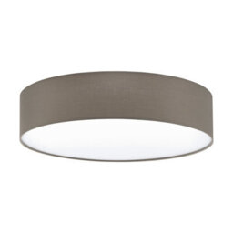 Stylish Flush Ceiling Light In Taupe And White With E27 Bulbs - thumbnail 1