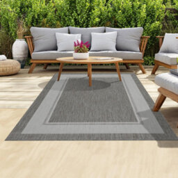 Homeart Outdoor Rugs Easy Cleaning Area Rugs For Balcony,garden,picnic,uv Weather Resistant  D.grey Cream,80X150 - thumbnail 2