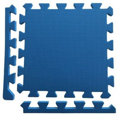 Swift Warm Floor Interlocking Floor Tiles With Straight Edging Strips - Blue - Playhouse, Summerhouse, Wendy House - 5 X 5Ft - image 1