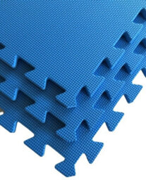 Swift Warm Floor Interlocking Floor Tiles With Straight Edging Strips - Blue - Playhouse, Summerhouse, Wendy House - 5 X 5Ft - thumbnail 5