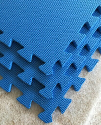 Swift Warm Floor Interlocking Floor Tiles With Straight Edging Strips - Blue - Playhouse, Summerhouse, Wendy House - 5 X 5Ft - thumbnail 2