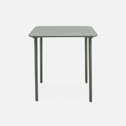 2-Seater Square Steel Garden Table Khaki Green - Sweeek - thumbnail 5