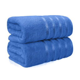 Casabella Bath Sheets 2 Pack Jumbo Bathsheet 90X180 Cm 100% Cotton Towels Quick Dry Super Soft Highly Absorbent Blue