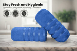 Casabella Bath Sheets 2 Pack Jumbo Bathsheet 90X180 Cm 100% Cotton Towels Quick Dry Super Soft Highly Absorbent Blue - thumbnail 3