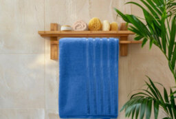 Casabella Bath Sheets 2 Pack Jumbo Bathsheet 90X180 Cm 100% Cotton Towels Quick Dry Super Soft Highly Absorbent Blue - thumbnail 7