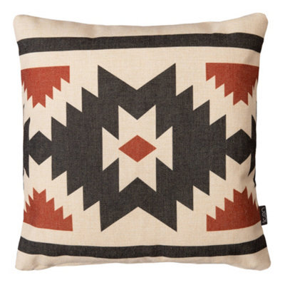 icon Indoor And Outdoor Aztec Print Waterproof Filled Cushion Terracotta