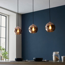 Luminosa Lighting Luminosa Boli 3 Light Triple Ceiling Pendant Copper Mirrored Glass - thumbnail 4