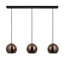 Luminosa Lighting Luminosa Boli 3 Light Triple Ceiling Pendant Copper Mirrored Glass - thumbnail 6