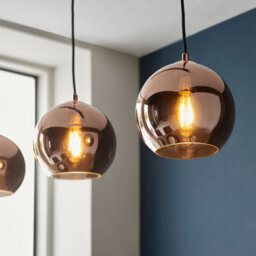 Luminosa Lighting Luminosa Boli 3 Light Triple Ceiling Pendant Copper Mirrored Glass - thumbnail 5