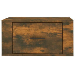 Berkfield Elegant Wall-Mounted Bedside Cabinet Smoked Oak 50X36X25 Cm - thumbnail 6