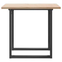 Berkfield Dining Table O-Frame 80X80X75.5 Cm Solid Wood Pine And Steel - thumbnail 5