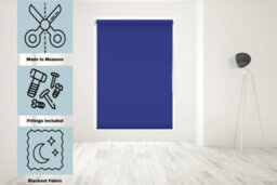 Caecus Blinds Made To Measure Blackout Roller Blind Navy 120Cm - thumbnail 2