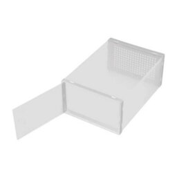 12X White Plastic Shoe Storage Boxes Drawer Stackable Foldable Durable Organiser - thumbnail 3