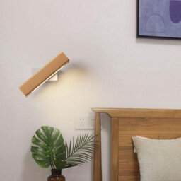 Wall Sconce Led Rotatable Wood Wall Mount Lamp White Warm White - thumbnail 4