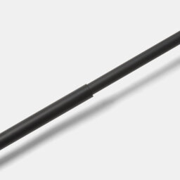 Ohs Crystal Ball Finial Metallic Silver 16mm Curtain Pole Extendable Rod 120-220Cm - Black - thumbnail 3