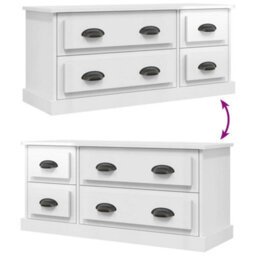 Walplus Tv Cabinet High Gloss White 100X35.5X45 Cm Engineered Wood - thumbnail 8