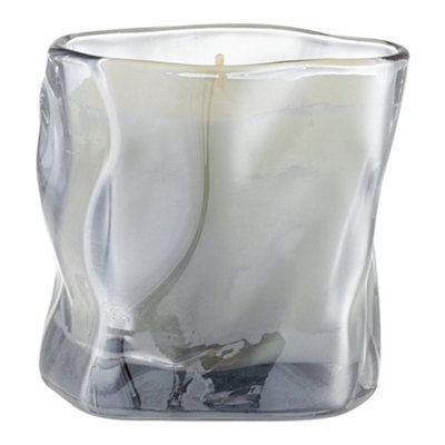 Living And Home Eco-Friendly Natural Relaxing Bluebell Scented Soy Wax Candle In Twisted Blue Glass Jar - image 1