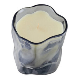 Living And Home Eco-Friendly Natural Relaxing Bluebell Scented Soy Wax Candle In Twisted Blue Glass Jar - thumbnail 4